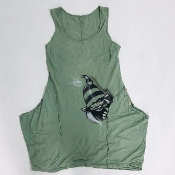 Top Tunic Dress M Sleeveless Boho Elf Christmas - Picture 1 of 7